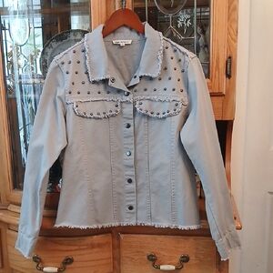 Studded Gray Jean Jacket